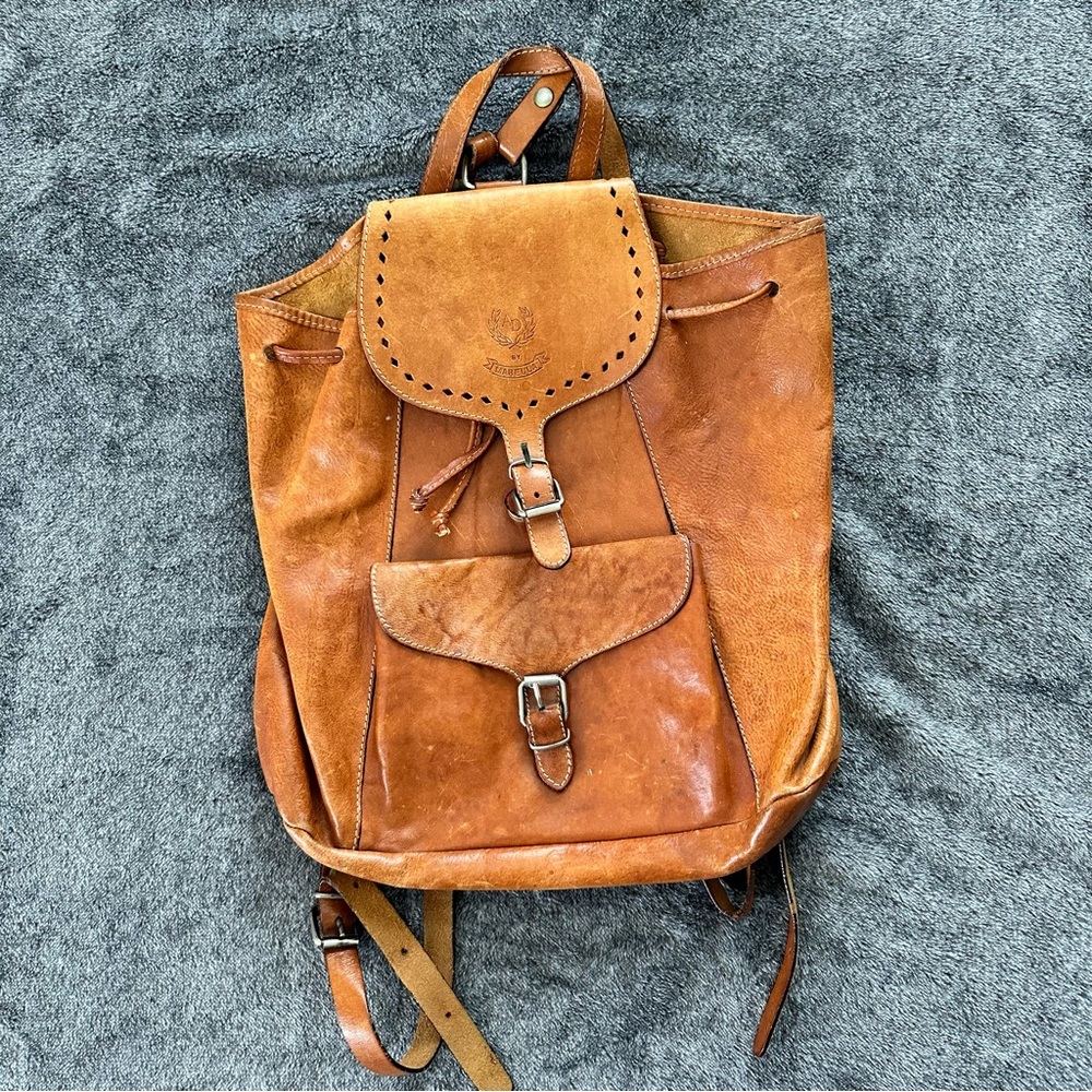 MARELLA - AD Tan Leather Backpack, Purse Bag